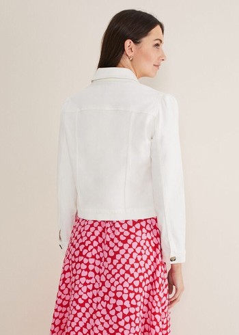 Phase Eight Lettie Denim Jackets White Canada | WYNXST-467